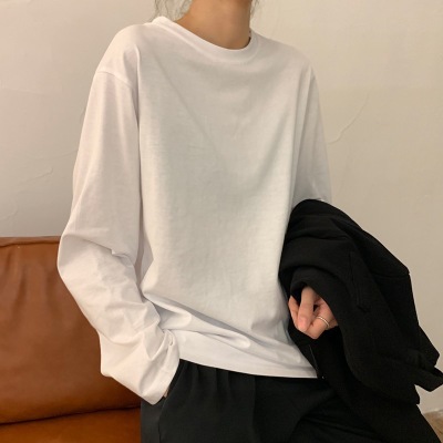 2025韓版白色長袖內搭T恤