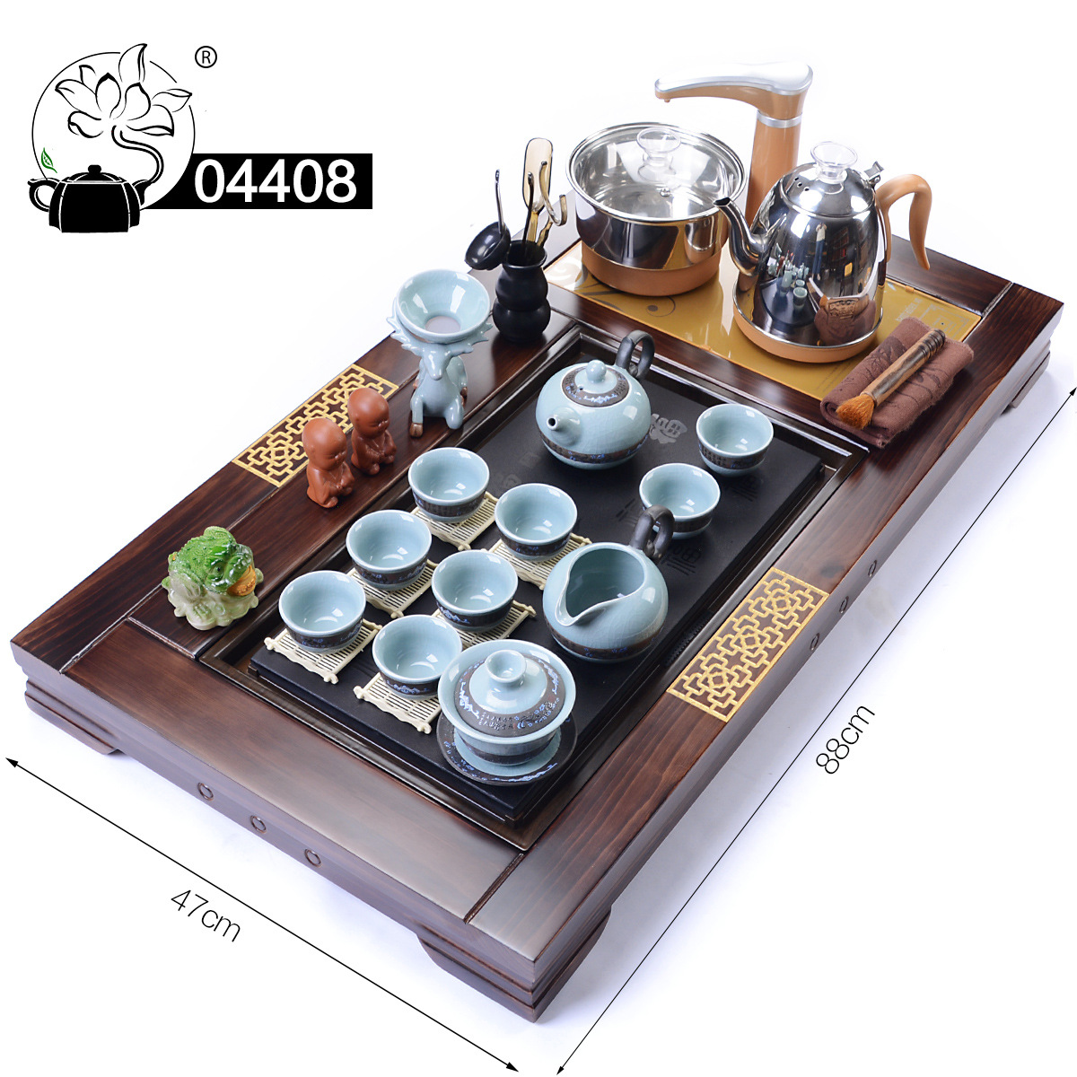 厂家直销实木茶盘茶具套装紫砂功夫茶具陶瓷礼品全自动电器可代发