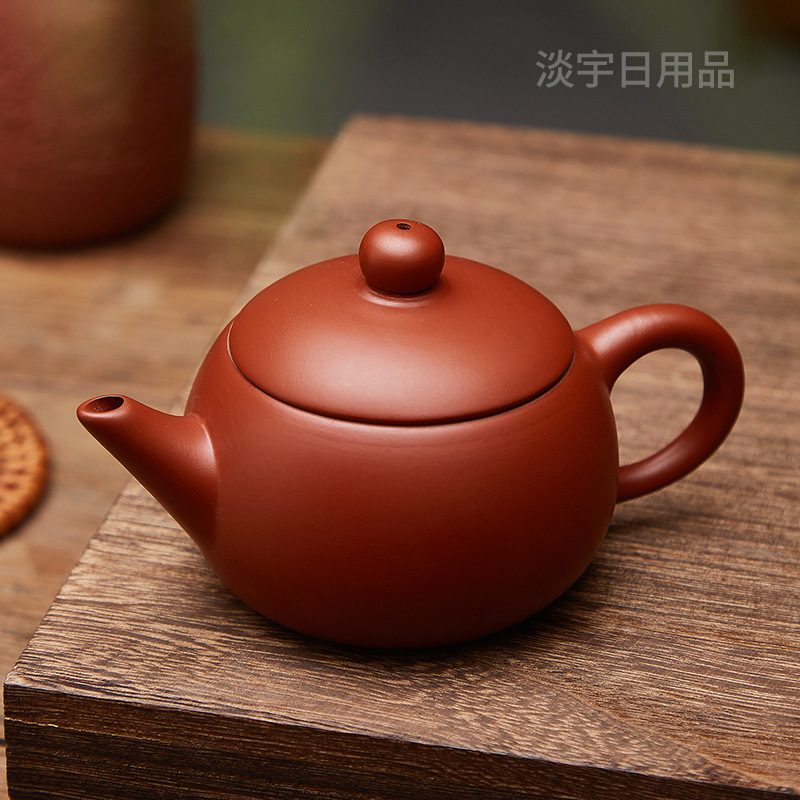 【活动包邮】大口茶壶紫砂壶全手工功夫泡茶壶茶具球孔原矿西施壶