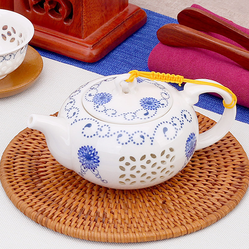 高档陶瓷中式泡茶壶水壶单壶冲茶壶紫砂壶功夫茶具小套装家用茶壶