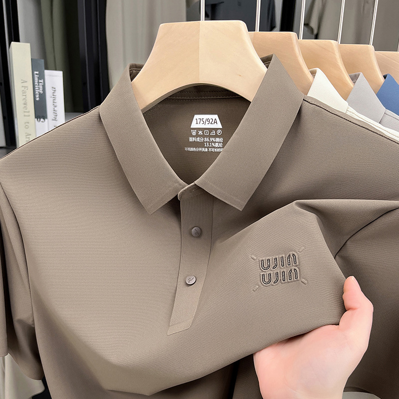 夏季新款冰絲短袖男T恤無