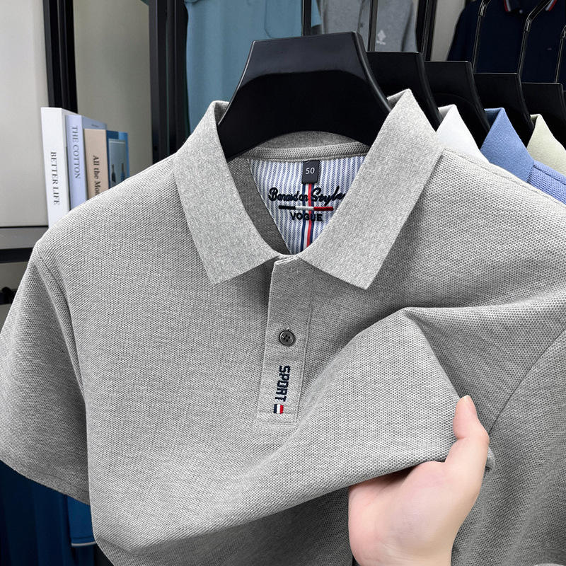 純棉男士T恤夏季新款翻領
