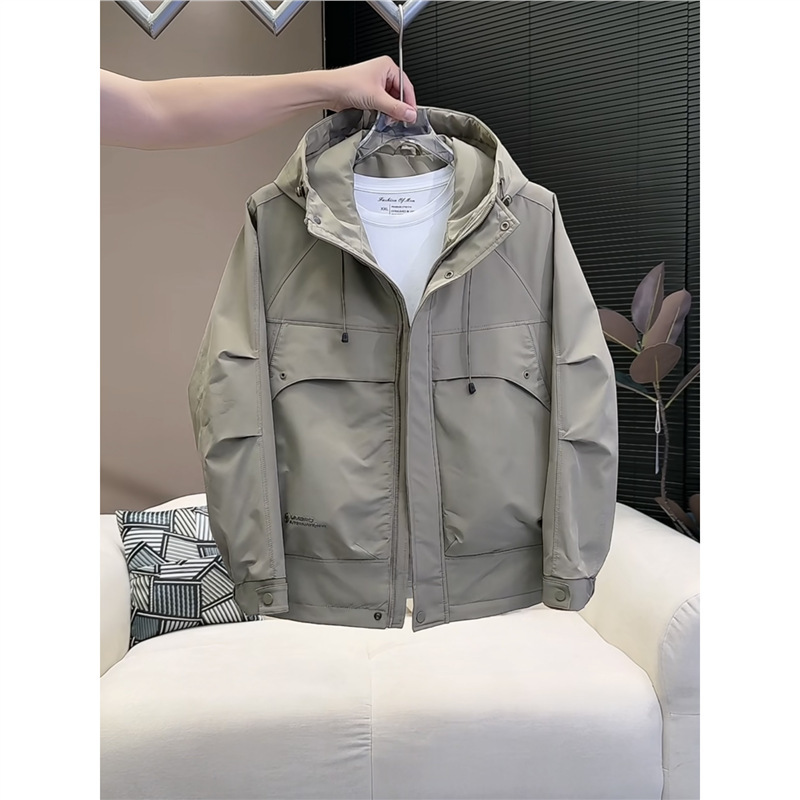 春秋季潮牌連帽工裝外套