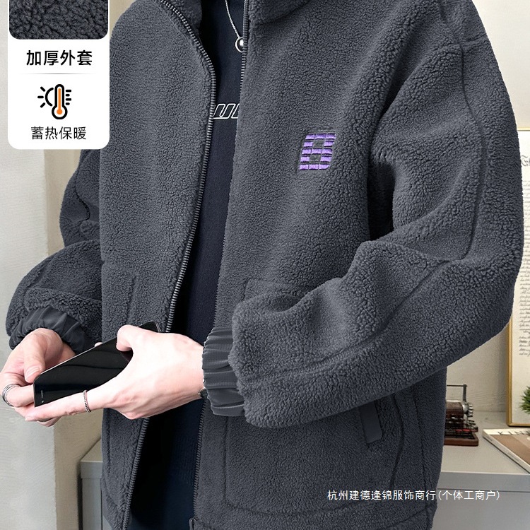 羊羔毛加厚羽绒外套