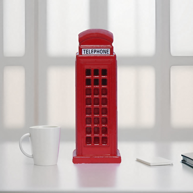 小尺寸英国合金电话亭桌面小巧精美摆饰旅游纪念品小礼品迷你铁艺