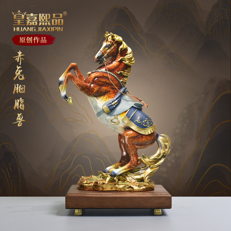 全铜马摆件赤兔马到成功办公室客厅装饰品开业礼品摆件全铜工艺品