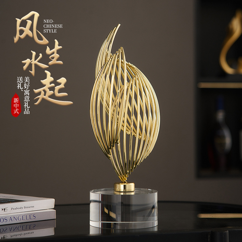 轻奢酒柜摆件电视柜玄关家居装饰品办公室风生水起客厅高级感