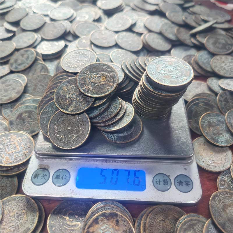 散装铜板半圆银币做旧28毫米铜币1斤批发仿古工艺品